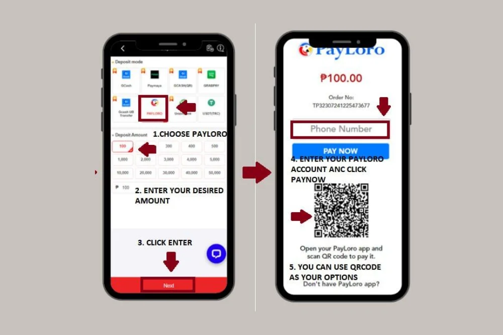 Deposit via E-Wallet