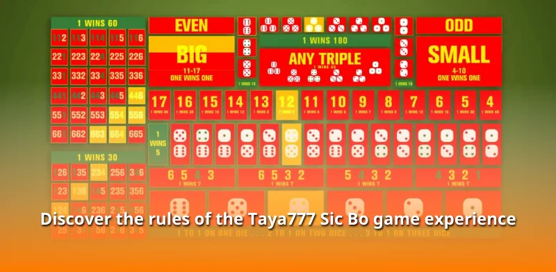 Discover the rules of the Taya777 Sic Bo game experience