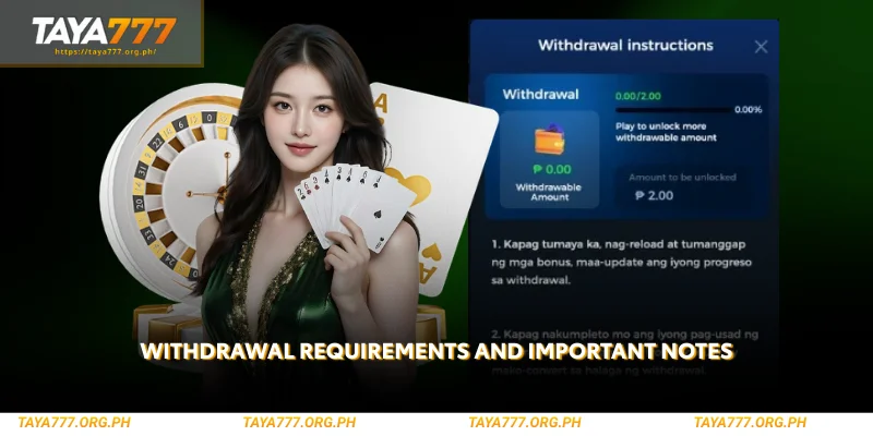 Withdrawal Taya777 - Step-by-Step Cashout Guide for Players 3 important withdrawal requirements every user should read