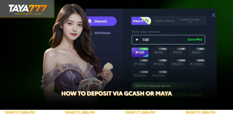 simple steps to make a deposit via gcash or maya