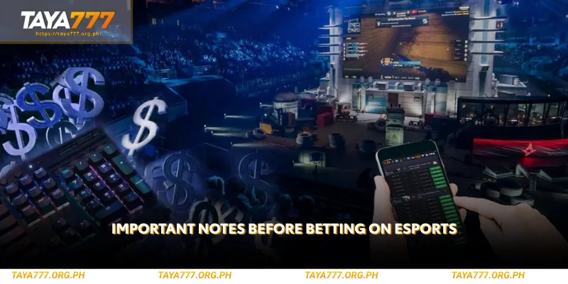 smart notes to consider before starting esports betting